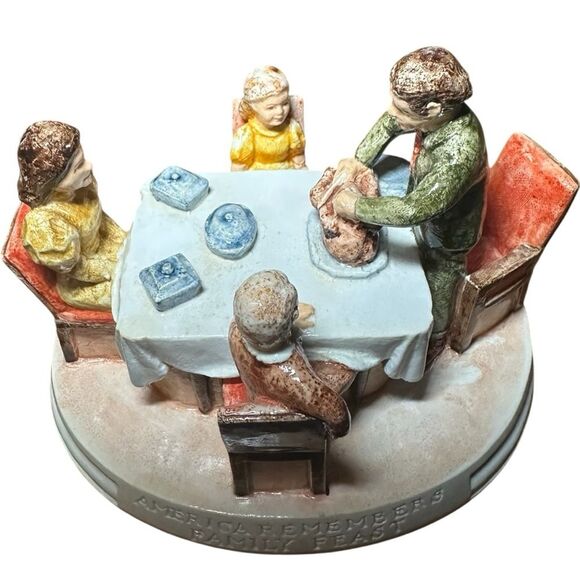 Vintage Sebastian 1983 Miniature figurine “America Remembers Family Feast”. - Picture 1 of 9
